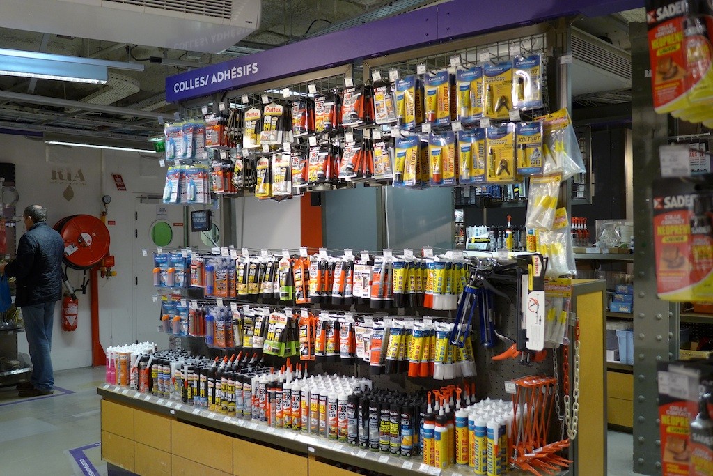 One of the glue displays at BHV Marais