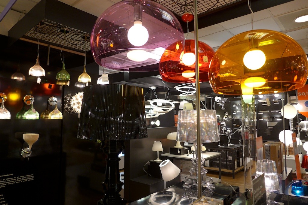 Lights department on 4th floor of BHV Marais