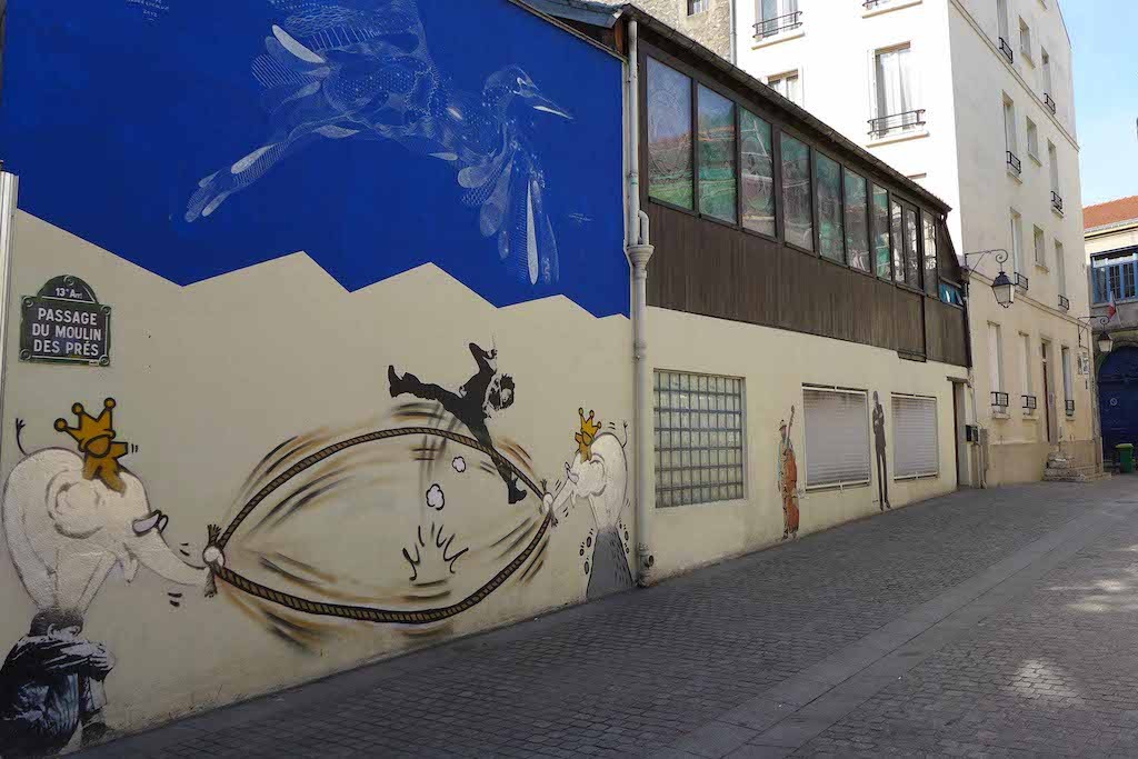 Butte aux Cailles - Passage  du Moulin des Pres - Street art