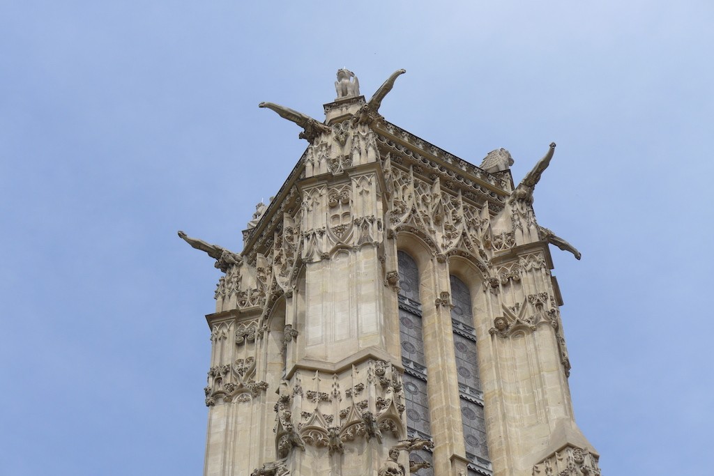 Gargoyles on the top of the Tour Saint Jacques