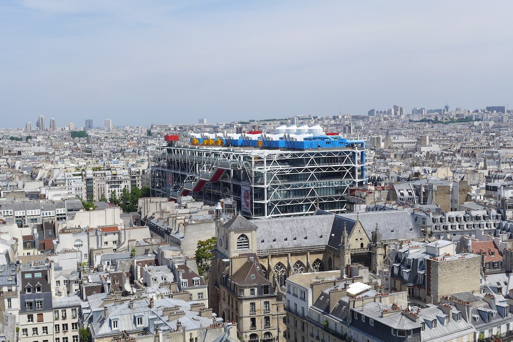 Tour Saint Jacques - View over Paris: towards North East