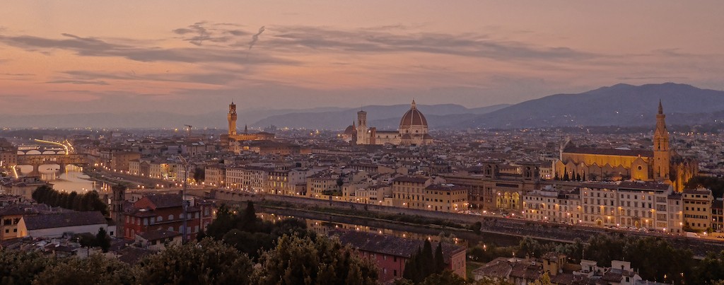 Florence-View at sunset