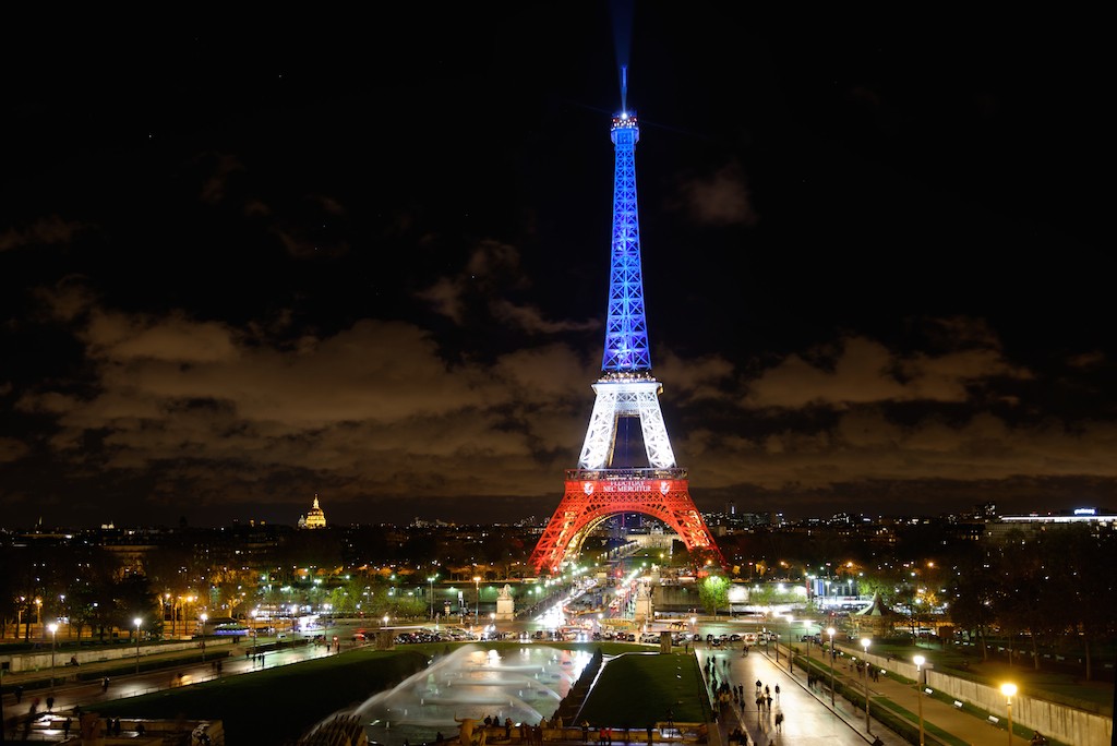 Eiffel Tower Blue White Red-Paris