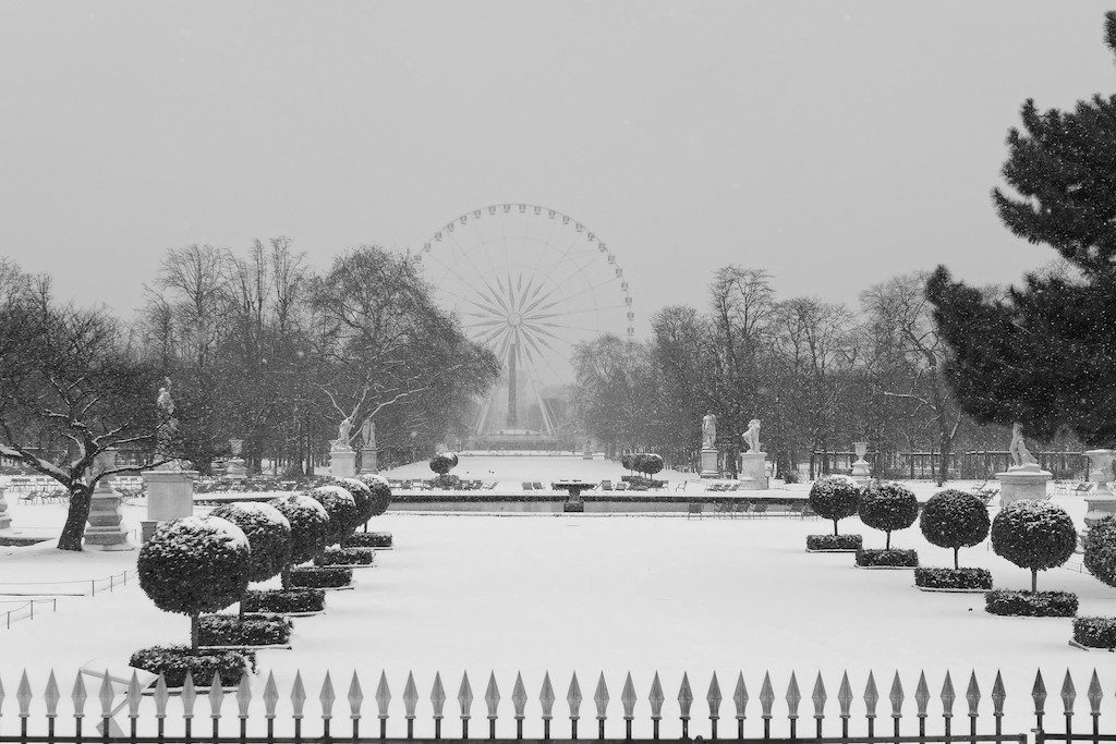 The Tuileries Garden under the snow - Paris - February 2018