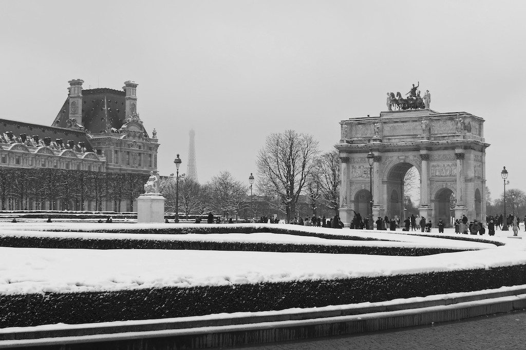 The Louvre under the snow - Paris - February 2018